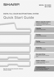 Sharp MX-2600N Quick Start Guide