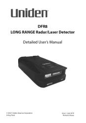 Uniden DFR8 English Owner Manual