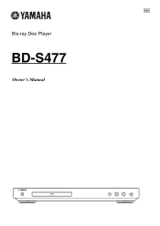 Yamaha BD-S477 Owners Manual