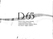 Yamaha D-65 Owner's Manual (image)