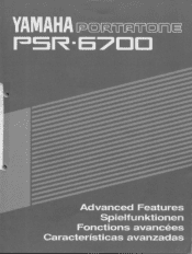 Yamaha PSR-6700 Owner's Manual(advanced Features)