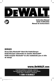 Dewalt DCR025 Instruction Manual