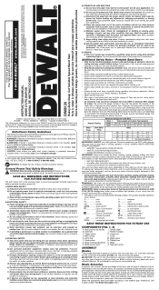 Dewalt DWM120K Instruction Manual