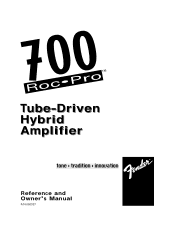 Fender Roc Pro 700 Owners Manual