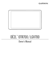 Garmin dezl OTR700 Owners Manual