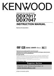 Kenwood DDX7017 Instruction Manual