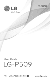 LG P509 Black Owners Manual - English