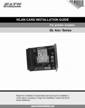 Oki GL408e GL408e/GL412e WLAN Card Install Guide