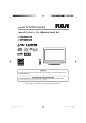 RCA L32HD35D User Guide & Warranty (Spanish)
