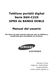 Samsung SGH-C225 User Manual (user Manual) (ver.1.0) (Spanish)