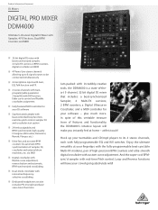 Behringer DDM4000 Product Information Document