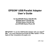 Epson Stylus Pro 5000 User Manual - USB/Parallel Kit
