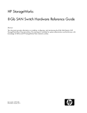 HP StorageWorks 8/80 HP StorageWorks 8GB SAN Switch hardware reference guide (5697-0291, March 2010)