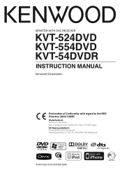 Kenwood KVT-524DVD User Manual
