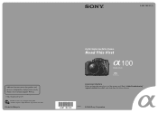Sony DSLR-A100K Read This First