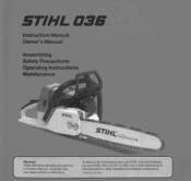 Stihl 036 Instruction Manual