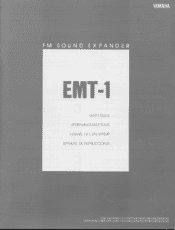 Yamaha EMT-1 Owner's Manual (image)