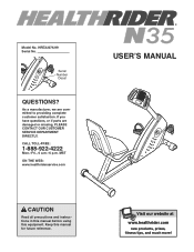 HealthRider N35 Bike English Manual
