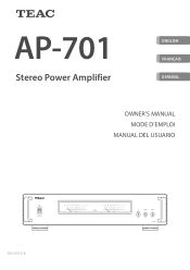 TEAC AP-701 Owners Manual English Francais Espanol