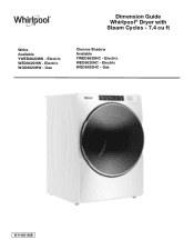 Whirlpool WED8620H Dimension Guide