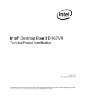 Intel DH67VR Product Specification