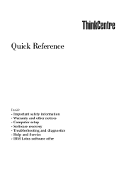 Lenovo ThinkCentre M50e Quick Reference Guide