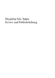 Lenovo ThinkPad X61 (German) Service and Troubleshooting Guide