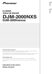 Pioneer DJM-2000NXS Operating Instructions