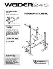 Weider 245 Bench German Manual