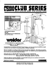 Weider Cts 2000 Club Series English Manual