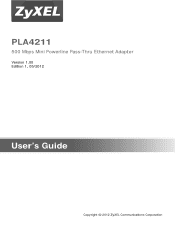ZyXEL PLA4211 User Guide