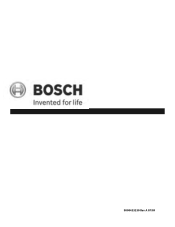 Bosch SHX45P06UC Instructions for Use
