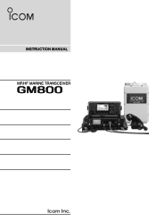 Icom GM800 Instruction Manual