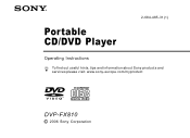 Sony DVPFX810B User Manual
