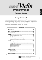 Yamaha SV150 Owner's Manual