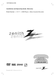 Zenith XBV713 Operating Guide