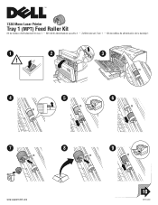 Dell 7330dn Mono Laser Printer Tray 1 MPT Feed Roller Kit Install Instruction