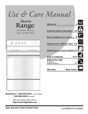 Frigidaire FEF316BS Use and Care Manual