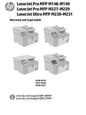 HP LaserJet Pro MFP M148-M149 Warranty and Legal Guide
