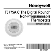 Honeywell T8775C1005 Owner's Manual