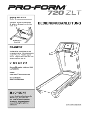 ProForm 720 Zlt Treadmill German Manual