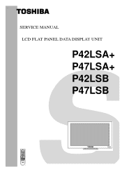 Toshiba P42LSB User Manual