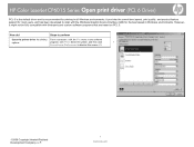 HP CP6015dn HP Color LaserJet CP6015 Series - Job Aid - Open Print Driver (PCL 6 Driver)