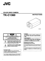 JVC TK-C1360BU TK-C1360 CCTV Camera  Instruction Manual        (612KB)