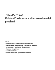 Lenovo ThinkPad X60s (Italian) Service and Troubleshooting Guide