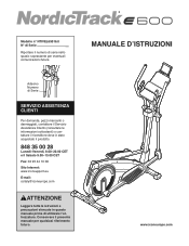 NordicTrack E 600 Elliptical Italian Manual