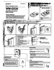 Sony WM-GX35 Users Guide