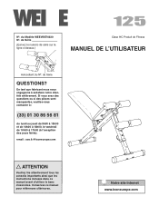 Weider Pro 125 Bench French Manual