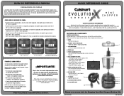 Cuisinart RMC-100 Quick Reference