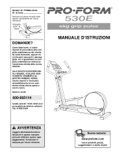 ProForm 530e Italian Manual